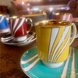 Midcentury Porcelain Coffee Set by Wincenty Potacki for Ćmielów, Poland, 1960s